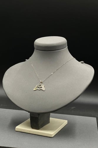 سلسال ذهب عيار 18 بشكل قلب بتصميم الماس وزن 2 جرام