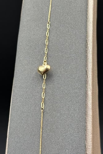 اسوارة قلب ذهب صافي ايطالي عيار 18 وزن من 0.7 الى...