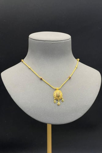 عقد ذهب تصميم هندي عيار 21 وزن 12.9 جرام