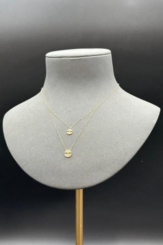 سلسال ذهب ناعم عيار 18 دورين تصميم الماس وزن 1 جرا...