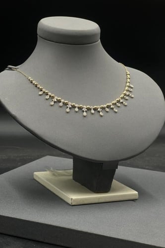 شوكر ذهب دمعات تصميم الماس بوزن 8 جرام