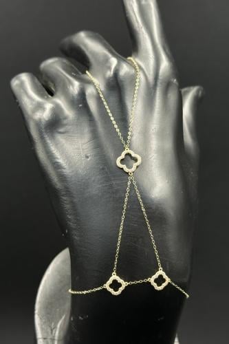 كف وردة ذهب تصميم الماس عيار 18 وزن من 0.9 الى 1 ج...