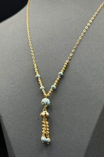 عقد كور نازل ذهب تصميم هندي عيار 21 وزن 5.8 جرام