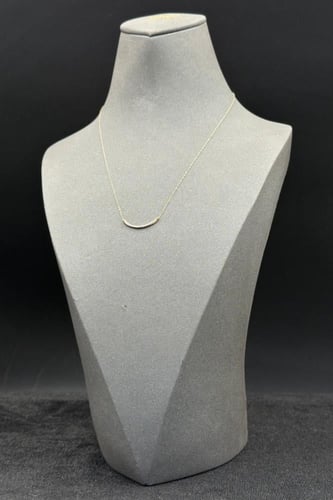 سلسال ذهب ناعم عيار 18 تصميم الماس وزن 0.6 جرام