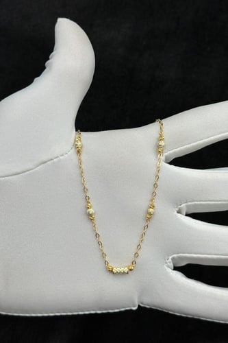 سلسال ذهب عيار ٢١ كور بتصميم هندي وزن من 3.9 الى 4...