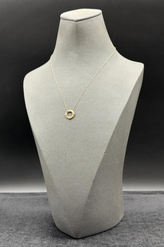 سلسال ذهب عيار 18 دائري بتصميم الماس وزن من 0.9 ال...