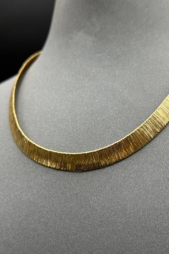 عقد ذهب عيار 18 حرير (حجم كبير) وزن 19.4 جرام