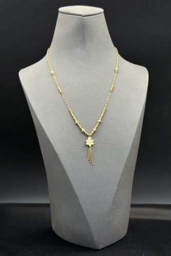 عقد زهرة ذهب تصميم هندي عيار 21 وزن 5.3 جرام