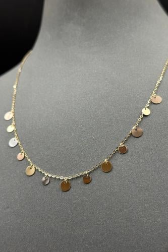 سلسال ذهب دوائر ايطالي عيار 18 وزن من 2.6 الى 2.7...