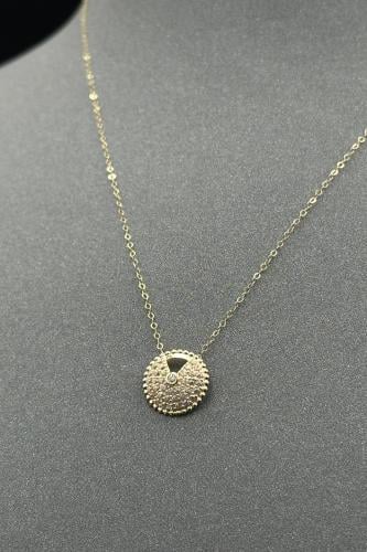 سلسال ذهب ناعم عيار 18 دائرة مفرع تصميم الماس وزن...