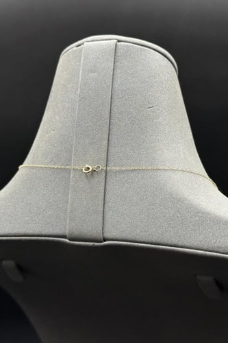 سلسال ذهب ناعم عيار 18 دمعة بتصميم الماس وزن 1 جرا...