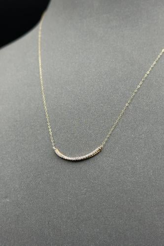 سلسال ذهب ناعم عيار 18 تصميم الماس وزن 0.6 جرام