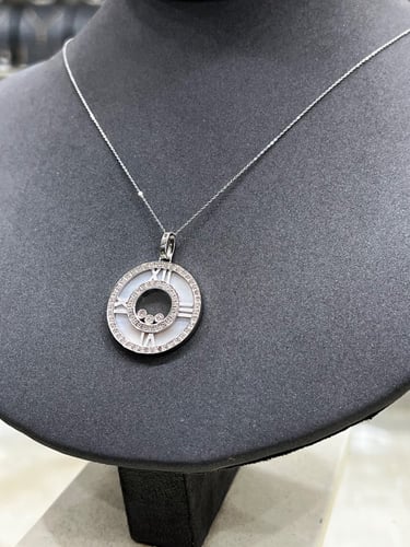 تعليقة ألماس وذهب أبيض