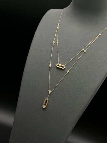 عقد تشوكر ذهب تصميم ألماس دورين