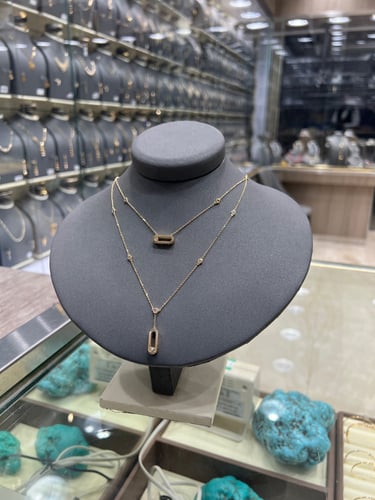 عقد تشوكر ذهب تصميم ألماس دورين