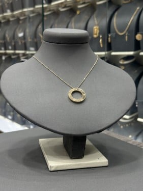 سلسال ذهب عيار 18 بتصميم دائري وزن 8.2 جرام