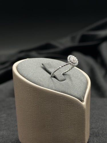 خاتم الماس اصلي بتصميم دائري فخم