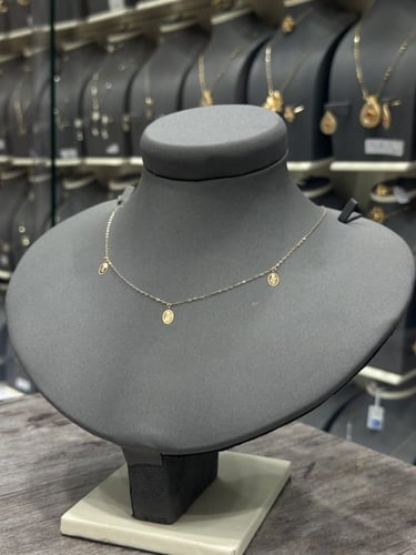 شوكر شكل سبيكة بيضاوي عيار 21 ذهب صافي