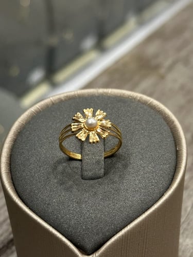 خاتم رموش ذهب عيار 21 وزن من 1.8 الى 2 جرام