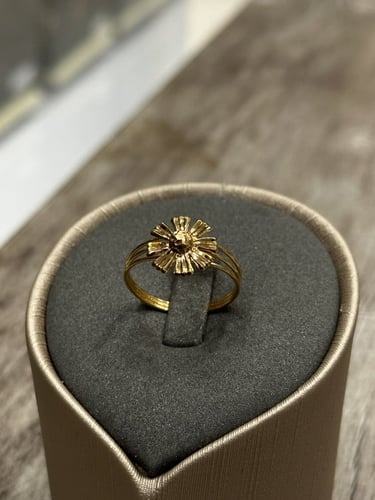 خاتم رموش ذهب عيار 21 وزن من 1.8 الى 2 جرام