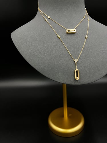 عقد تشوكر ذهب تصميم ألماس دورين