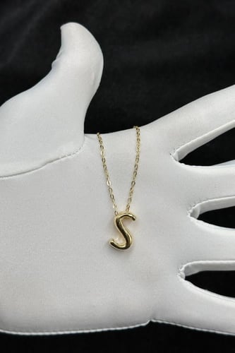 عقد حرف S ذهب صافي ايطالي عيار 18 وزن من 1.1 الى 1...