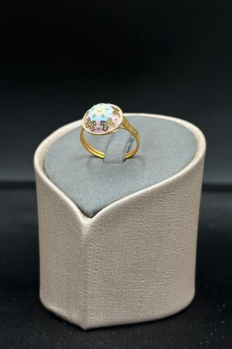 خاتم ذهب تصميم هندي عيار 21 وزن 1.7 جرام