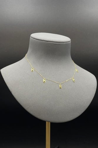 شوكر مستطيل ذهب تصميم الماس عيار 21