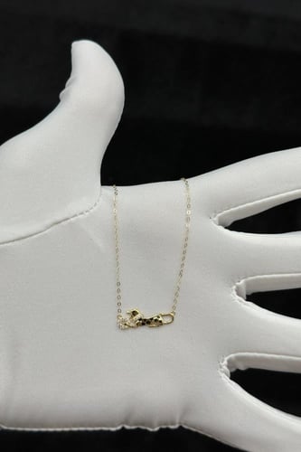 عقد تايجر ذهب تصميم الماس عيار 18 وزن 0.9 جرام