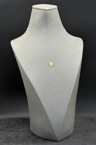 عقد وردة ذهب عيار 18 همسة ورد وزن 0.7 جرام