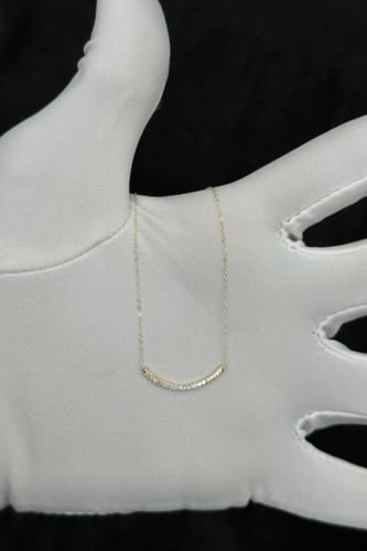 سلسال ذهب ناعم عيار 18 تصميم الماس وزن 0.6 جرام