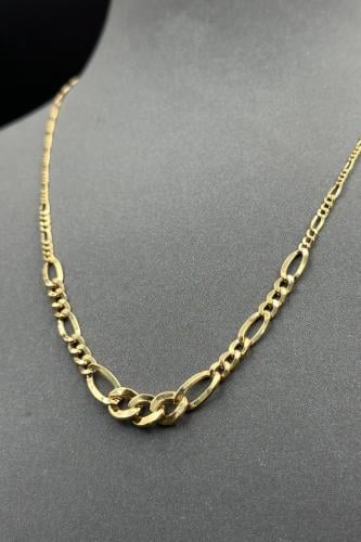 عقد جنزير ذهب صافي عيار 18 وزن من 2.5 الى 2.6 جرام