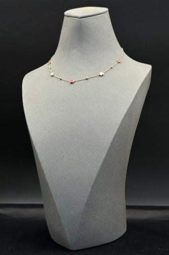 عقد اطفال فراشة ذهب مع صدف ملون عيار 18 وزن 3.1 جر...