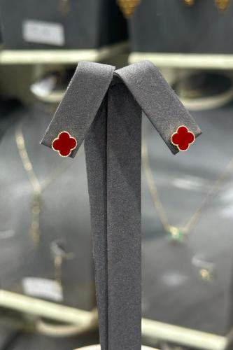 حلق ورده مع صدف احمر