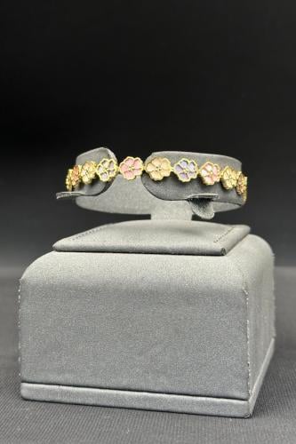 اسوارة ورد الطائف ذهب ايطالي عيار 18 وزن 8 جرام