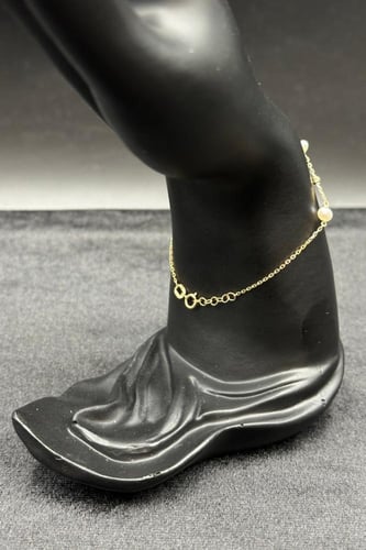 كف ذهب ناعم عيار 18 كور مع لؤلؤ وزن من 2.3 الى 2.4...