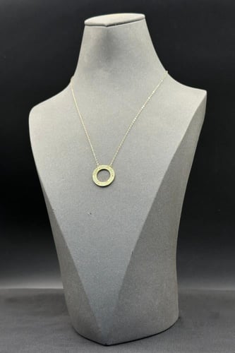 سلسلة ذهب عيار 18 دائري بتصميم الماس وزن 1.7 جرام