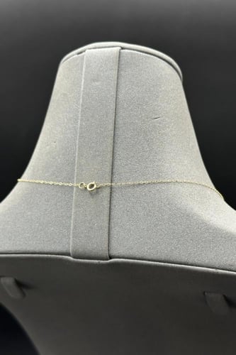 سلسال ذهب ناعم عيار 18 دورين بتصميم الماس وزن 0.8...