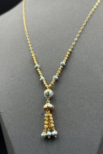 عقد كور نازل ذهب تصميم هندي عيار 21 وزن 5.9 جرام