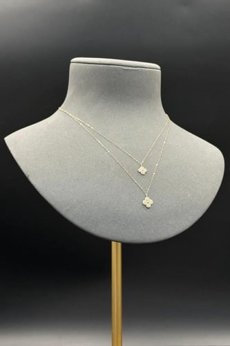 سلسلة ذهب عيار 18 دورين تصميم الماس وزن من 1.1 الى...