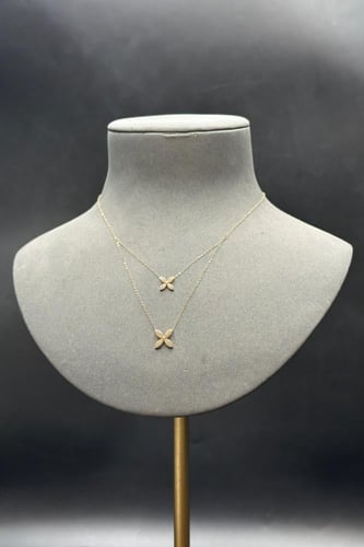 سلسال ذهب عيار 18 دورين بتصميم الماس وزن من 1 الى...