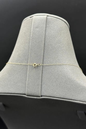 سلسال ذهب ناعم عيار 18 تصميم الماس وزن 0.6 جرام