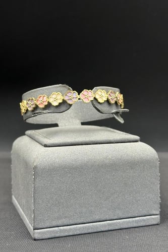 اسوارة ورد الطائف ذهب ايطالي عيار 18 وزن 8 جرام