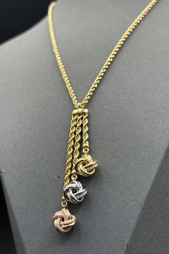 سلسال طويل ذهب عيار 18 مكرونة مجدول نازل وزن من 7....