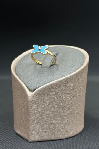 خواتم ايطالي موديل X متعدد الالوان عيار 18 وزن من...