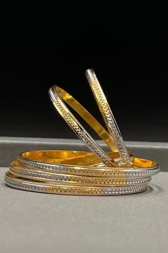 بناجر اطفال ملونه ذهب صافي عيار 21