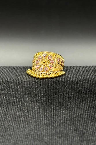 خاتم ذهب تصميم هندي عيار 21 وزن 5.2 جرام