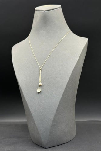 سلسلة ذهب عيار 18 لؤلؤ مع صدف ملون وزن من 1.2 الى...