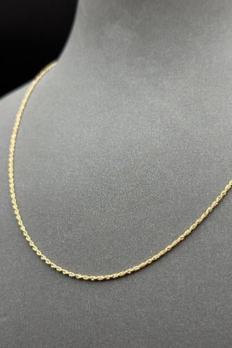 عقد مجدول ذهب صافي ايطالي عيار 18 وزن من 0.8 الى 0...