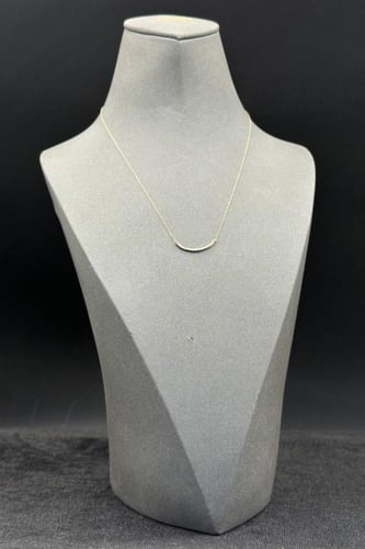 سلسال ذهب ناعم عيار 18 تصميم الماس وزن 0.6 جرام